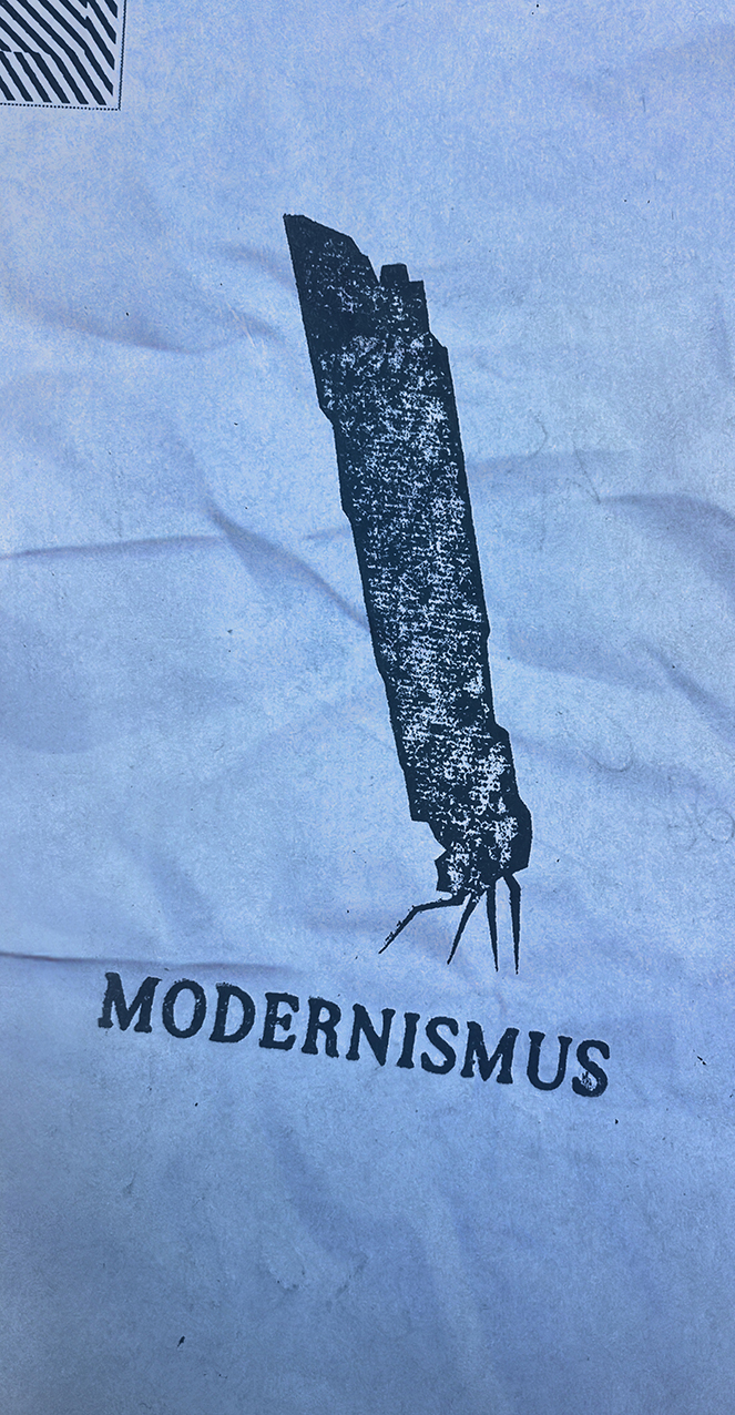 Modernismus 6 Berlin techno and live music underground club event entry stamp design